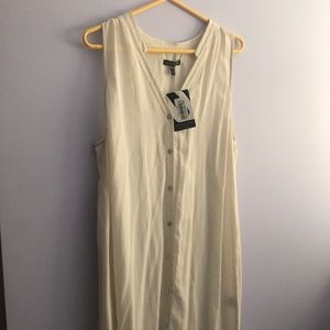 Eileen Fisher 100% M silk button down tunic NWT